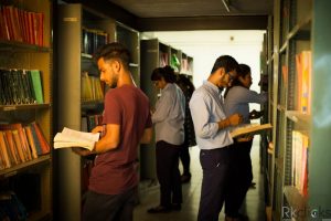 Students Reading in Library